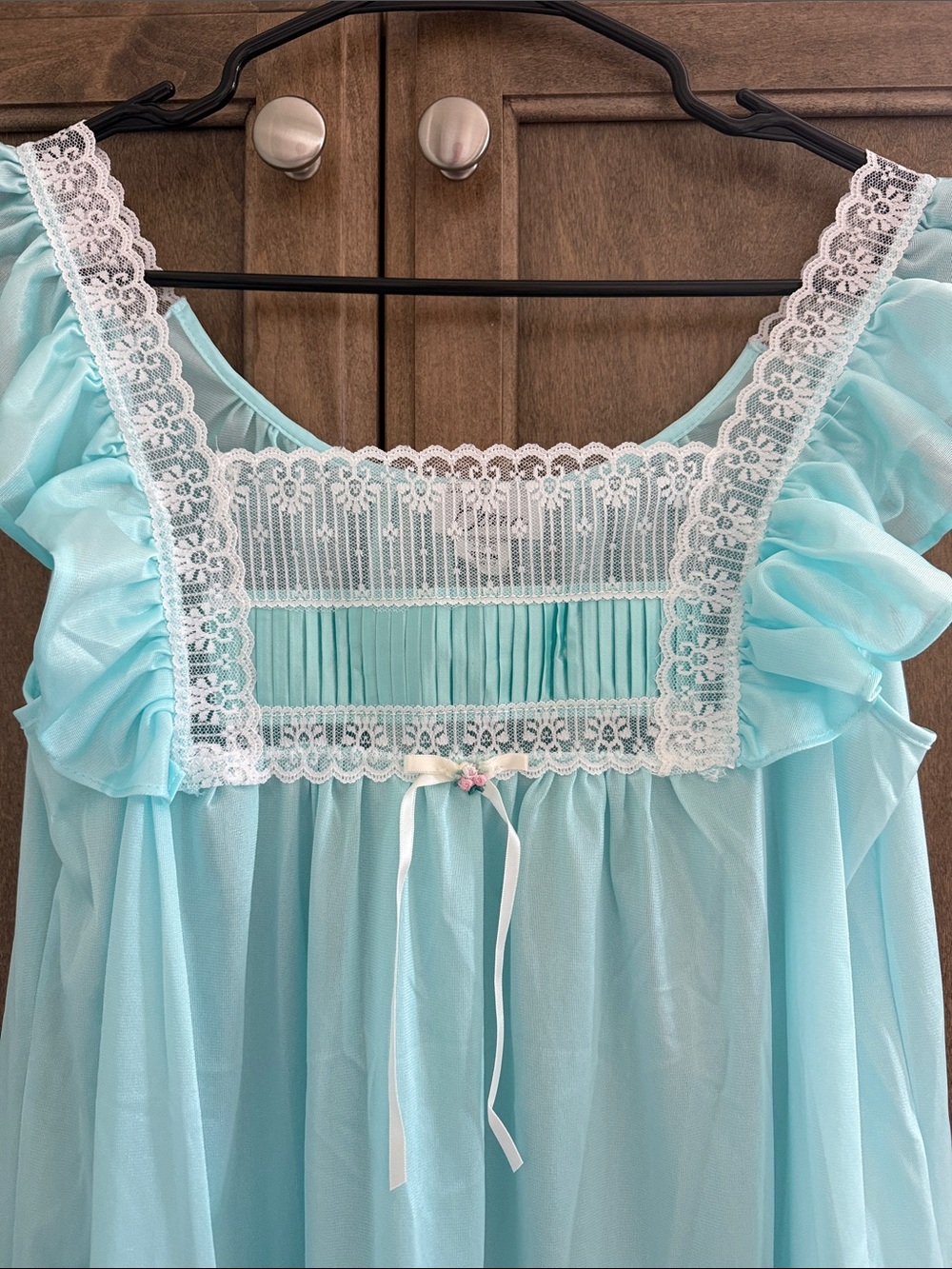Vintage Long Nightgown, Sleep Dress Dollette, Coquette Cottagecore Granny Gown - Picture 2 of 11